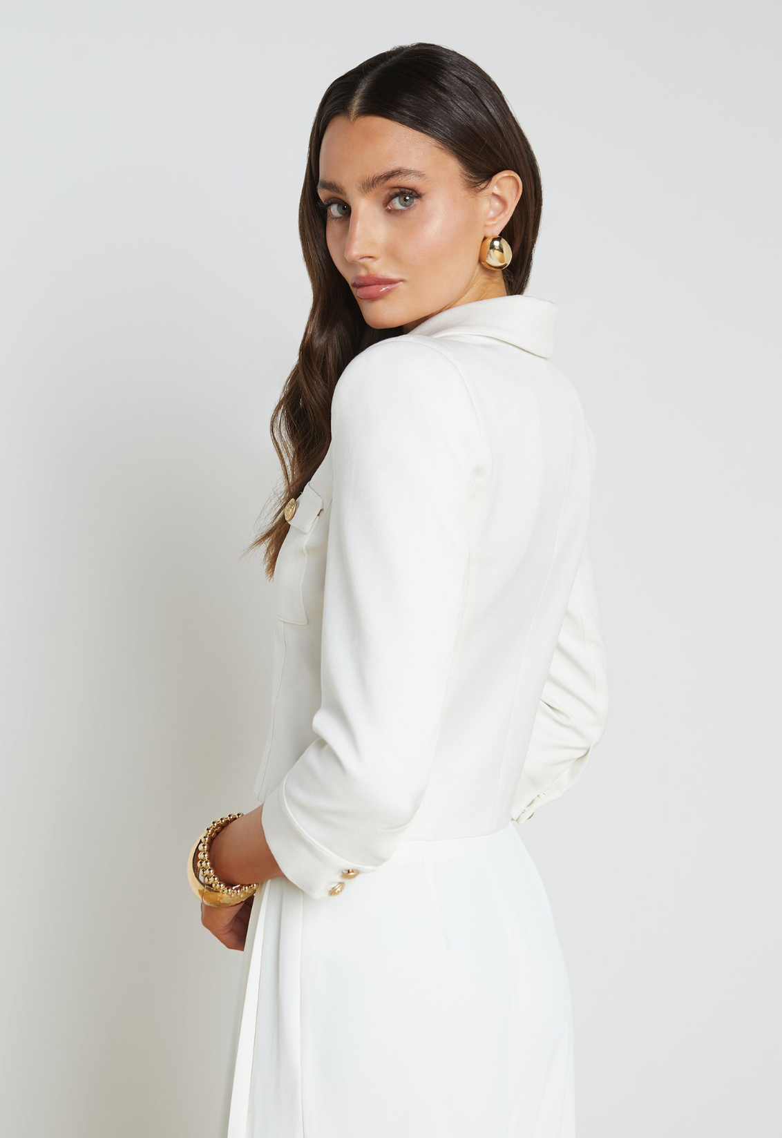 Kumi Cropped Fitted Jacket Kumi Cropped Fitted Jacket