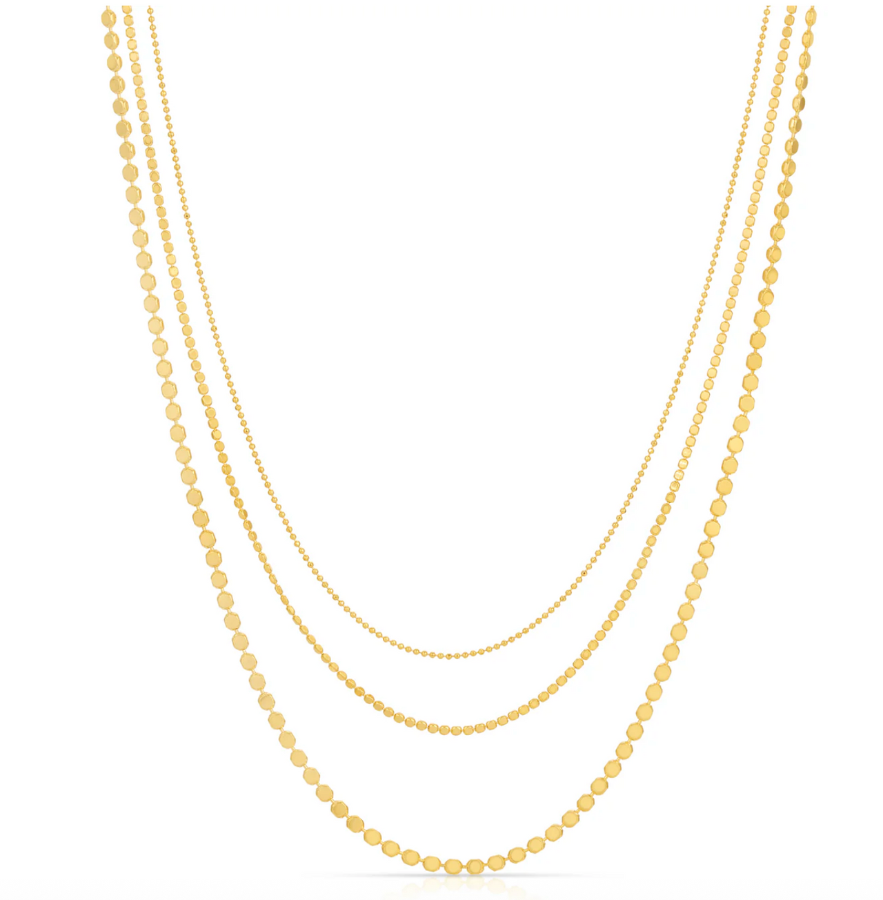 Ball Bead Trio Necklace