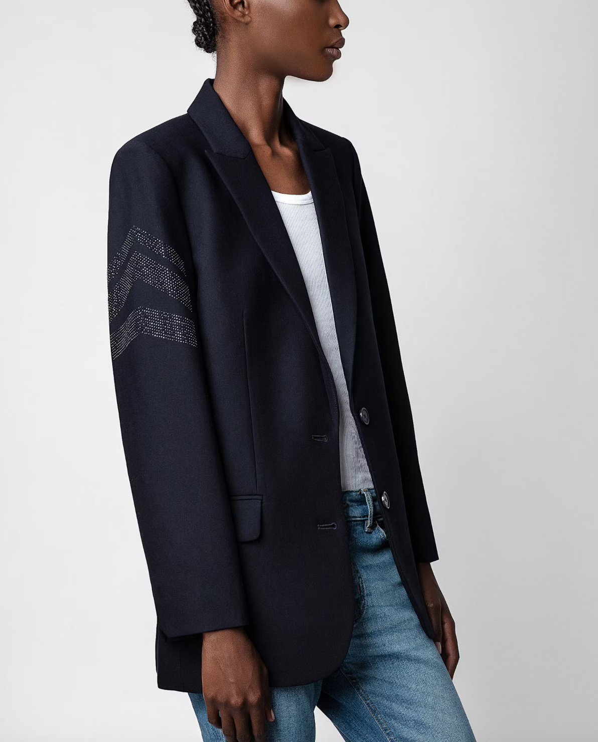 Viva Arrow Strass Perm Blazer