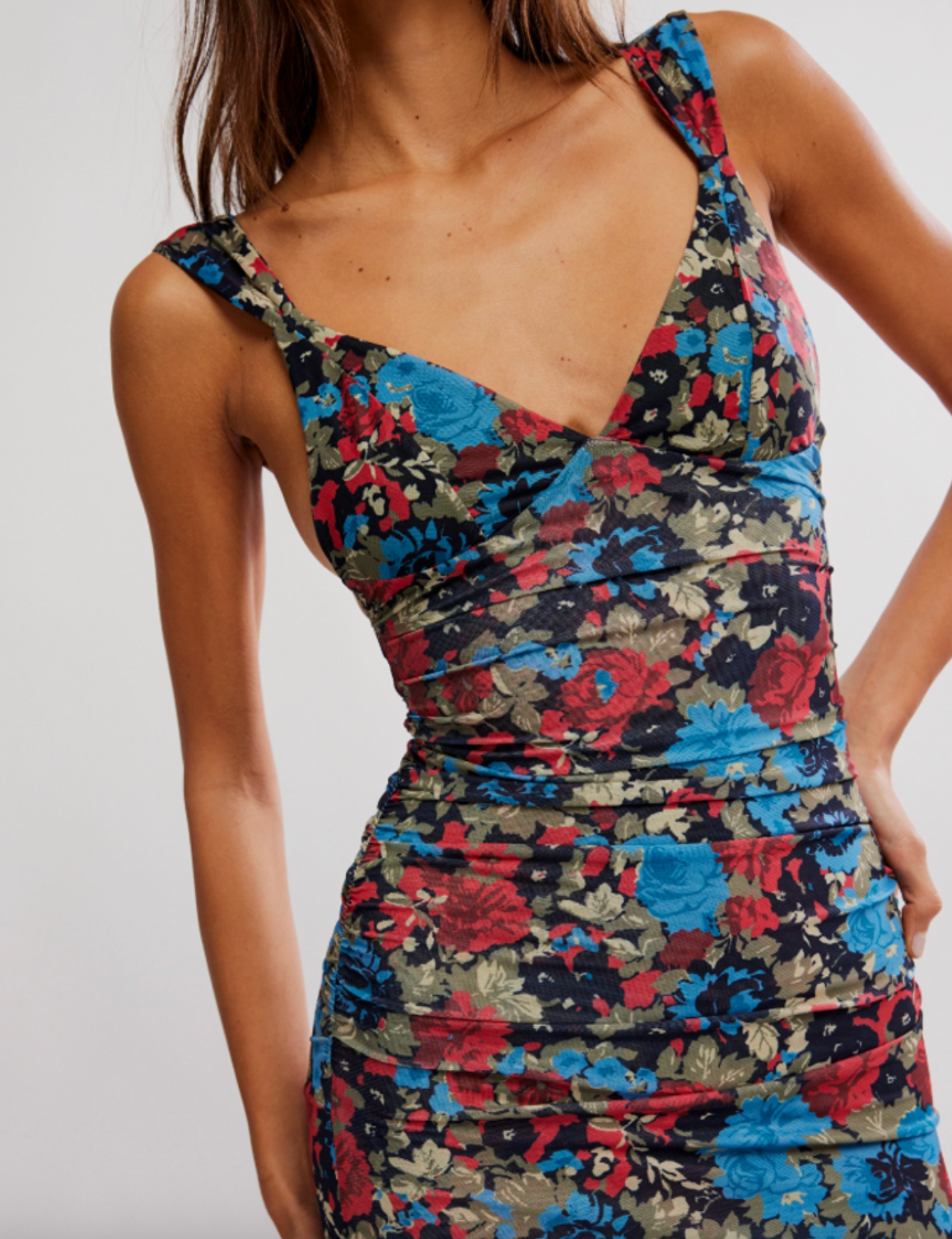 Long Live Printed Mesh Sleeveless Dress