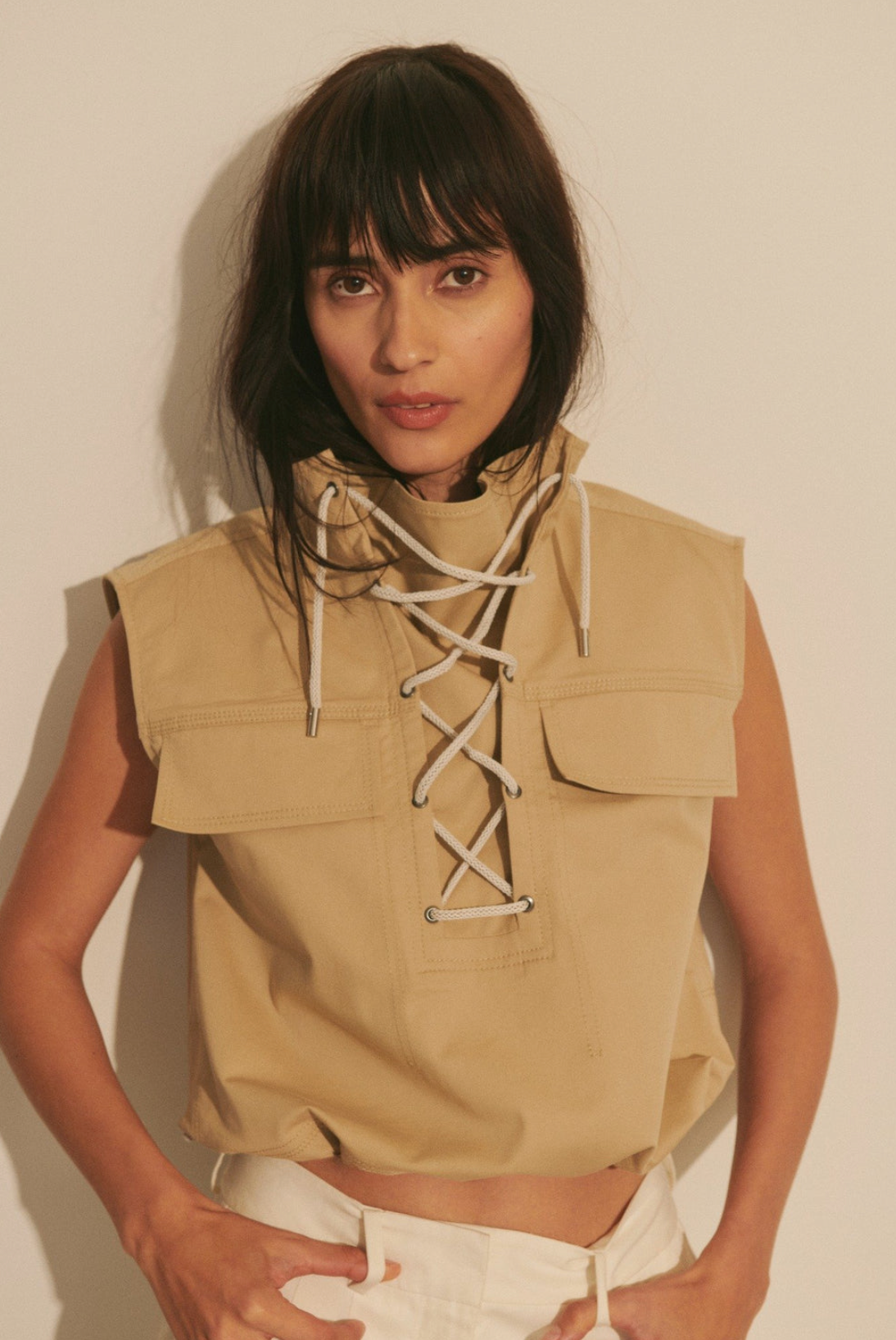 Solara Stretch Twill Sleeveless Anorak