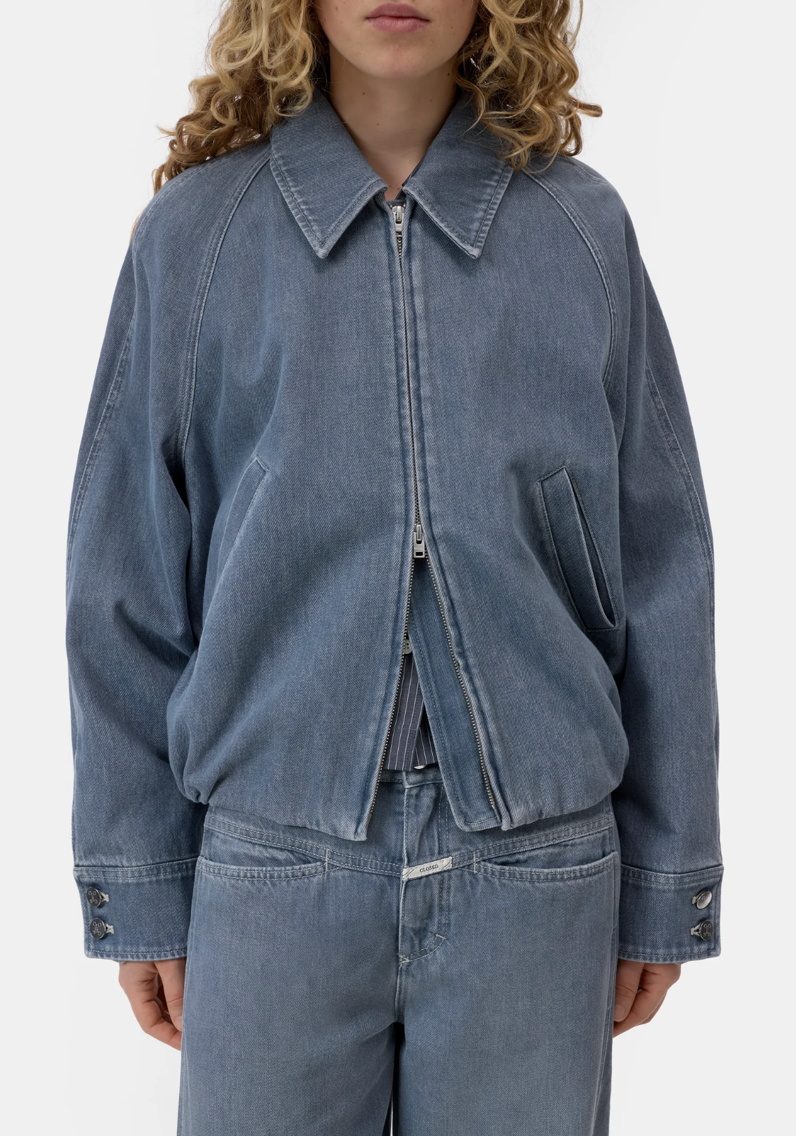 Denim Raglan Blouson - Garbarinishop