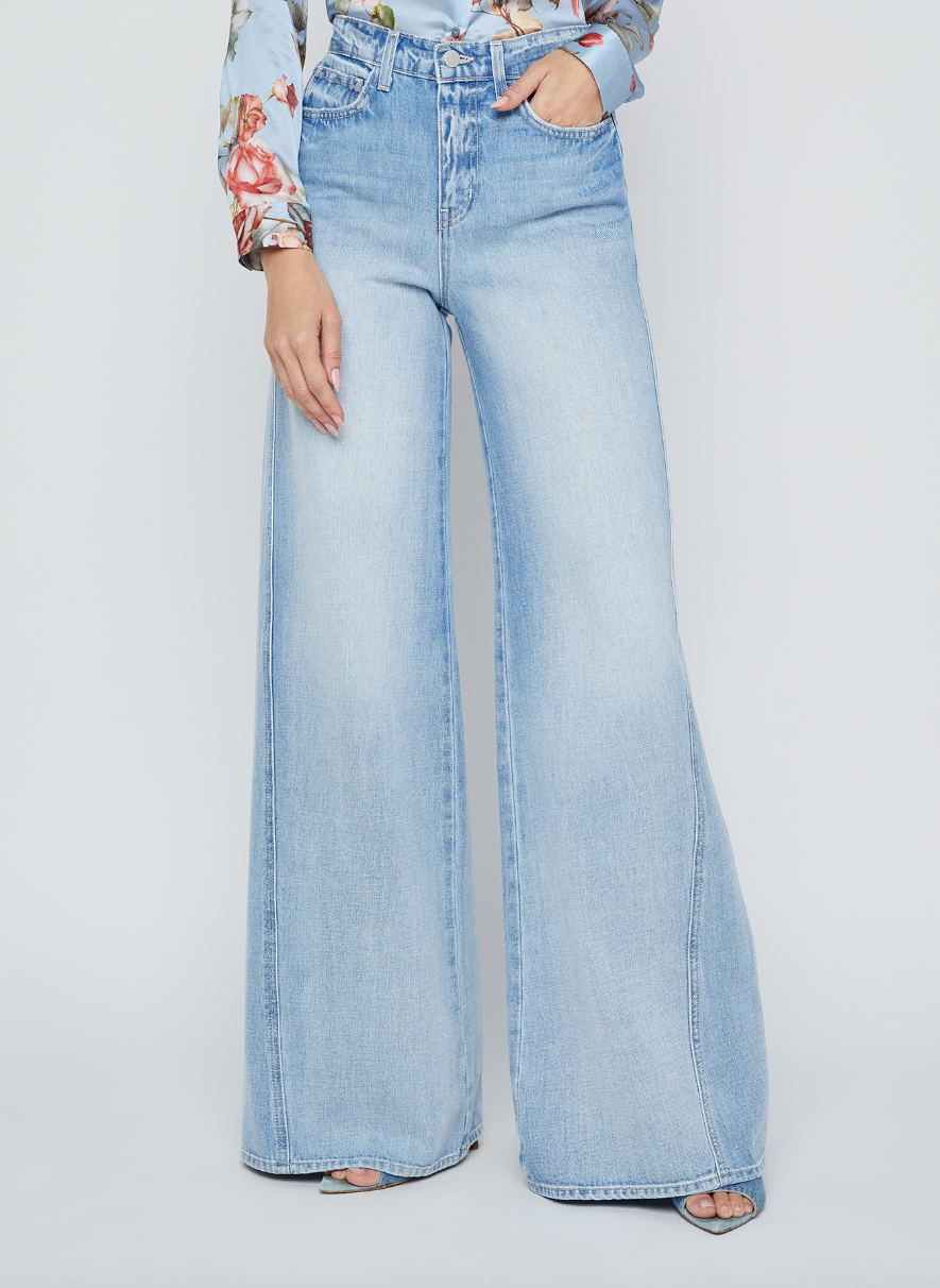 Beau High Rise T-Seam Wide Leg Jean