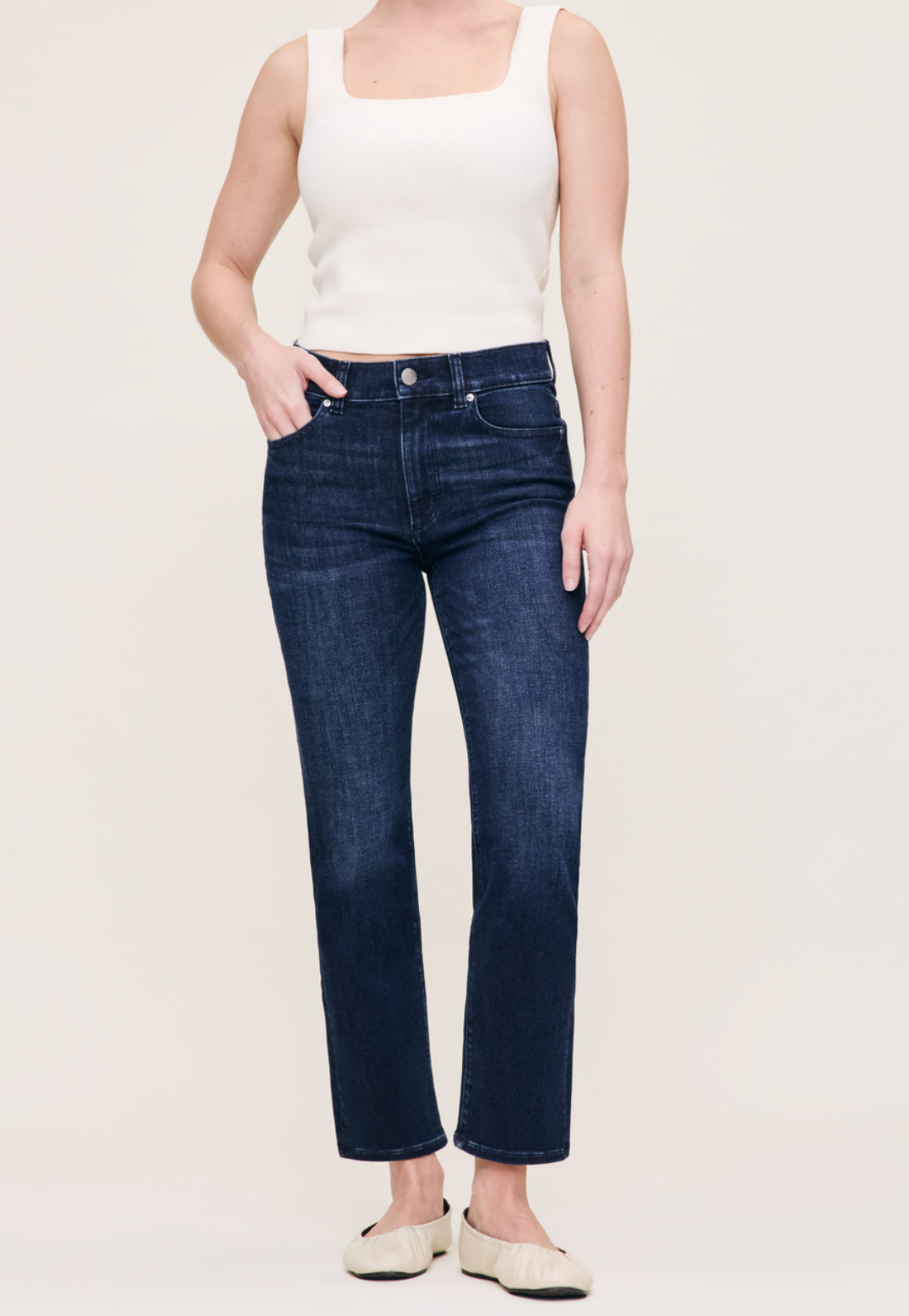 Halle Straight, High Rise Instasculpt Jean