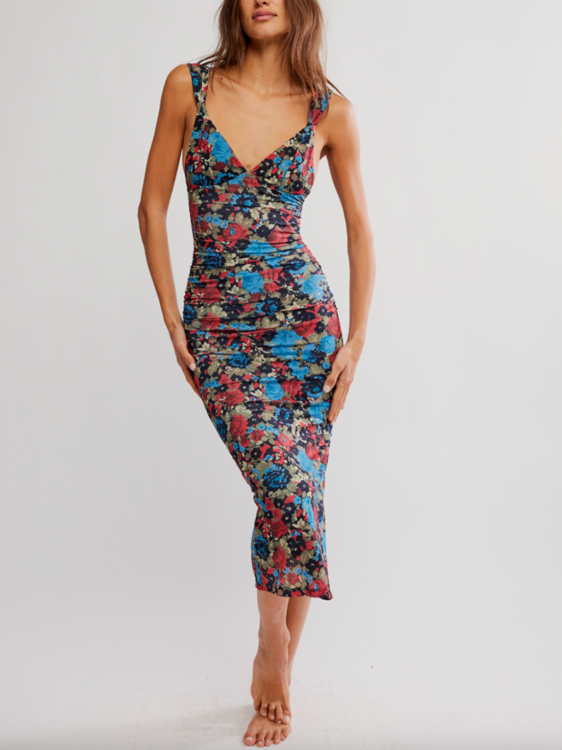 Long Live Printed Mesh Sleeveless Dress