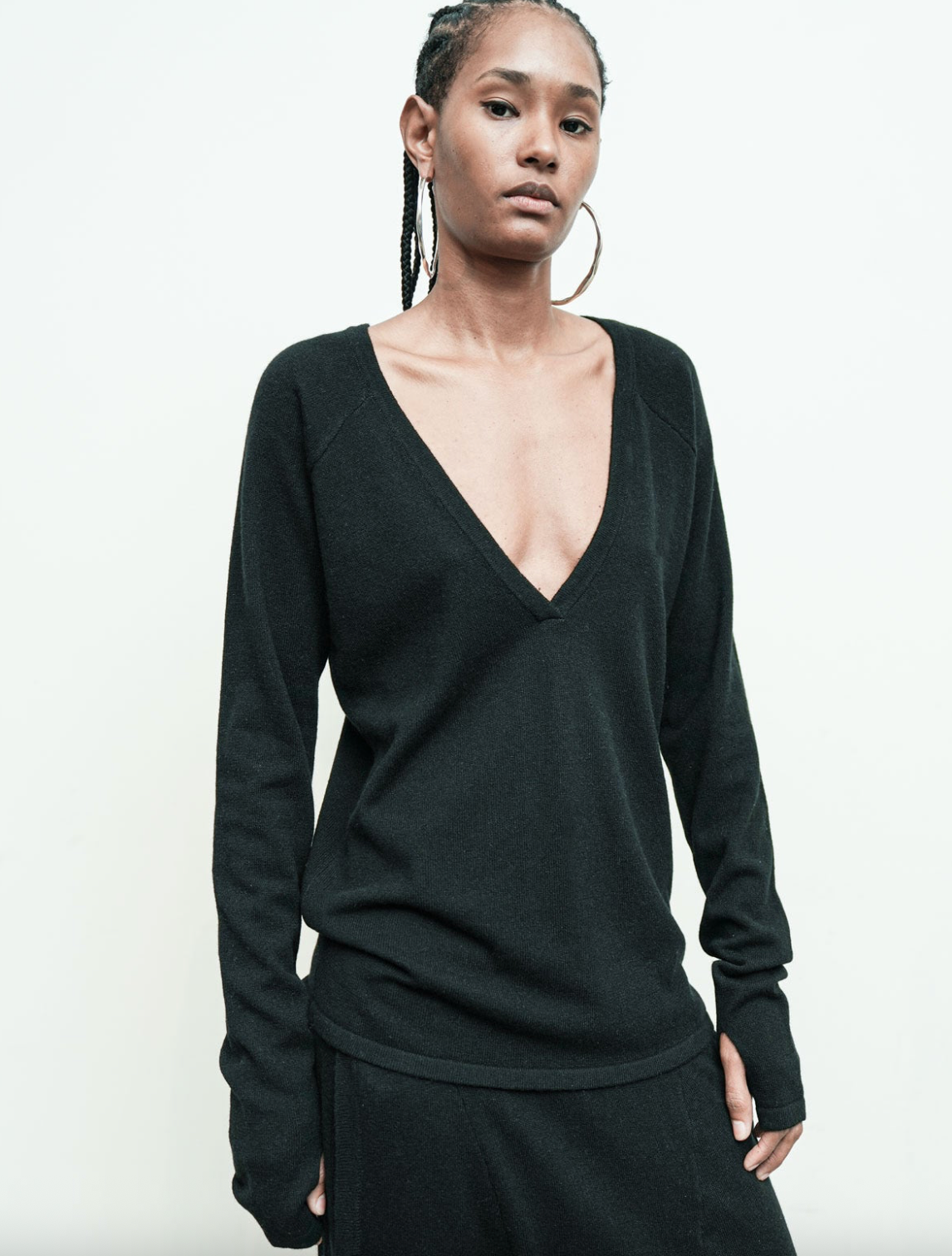 Reversible Low V Sweater