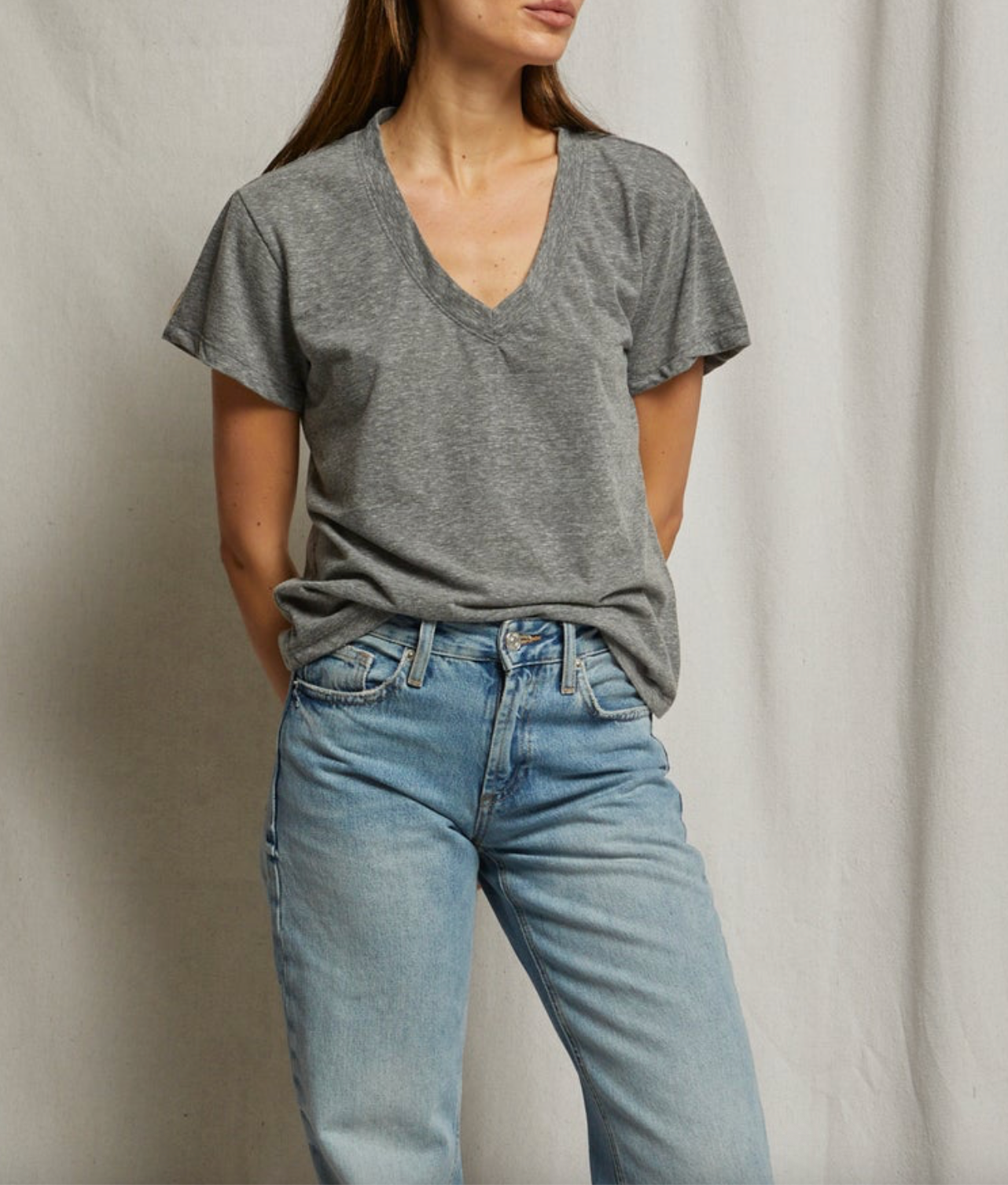 Hendrix Short Sleeve Boxy V-Neck