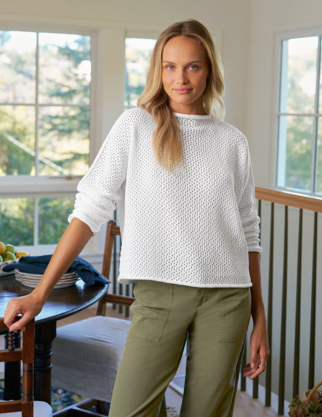 Monterey Pointelle Sweater