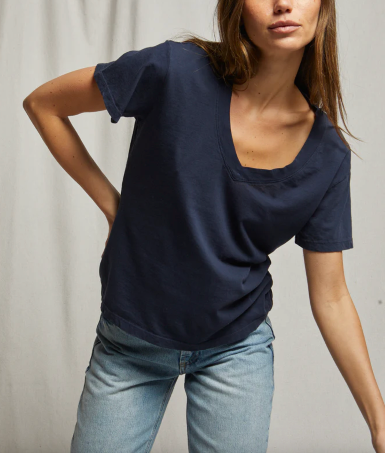 Hendrix Short Sleeve Boxy V-Neck