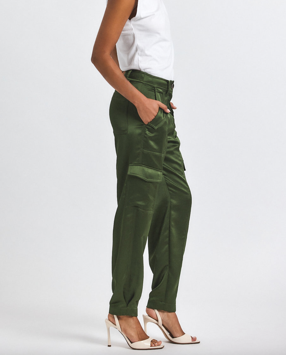 Elian Stretch Satin Twill Cargo Part