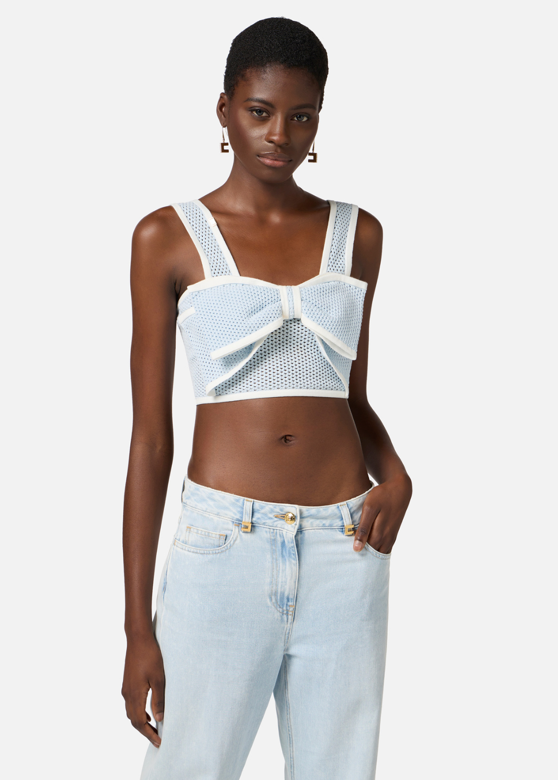 Mesh Top with Maxi Bow
