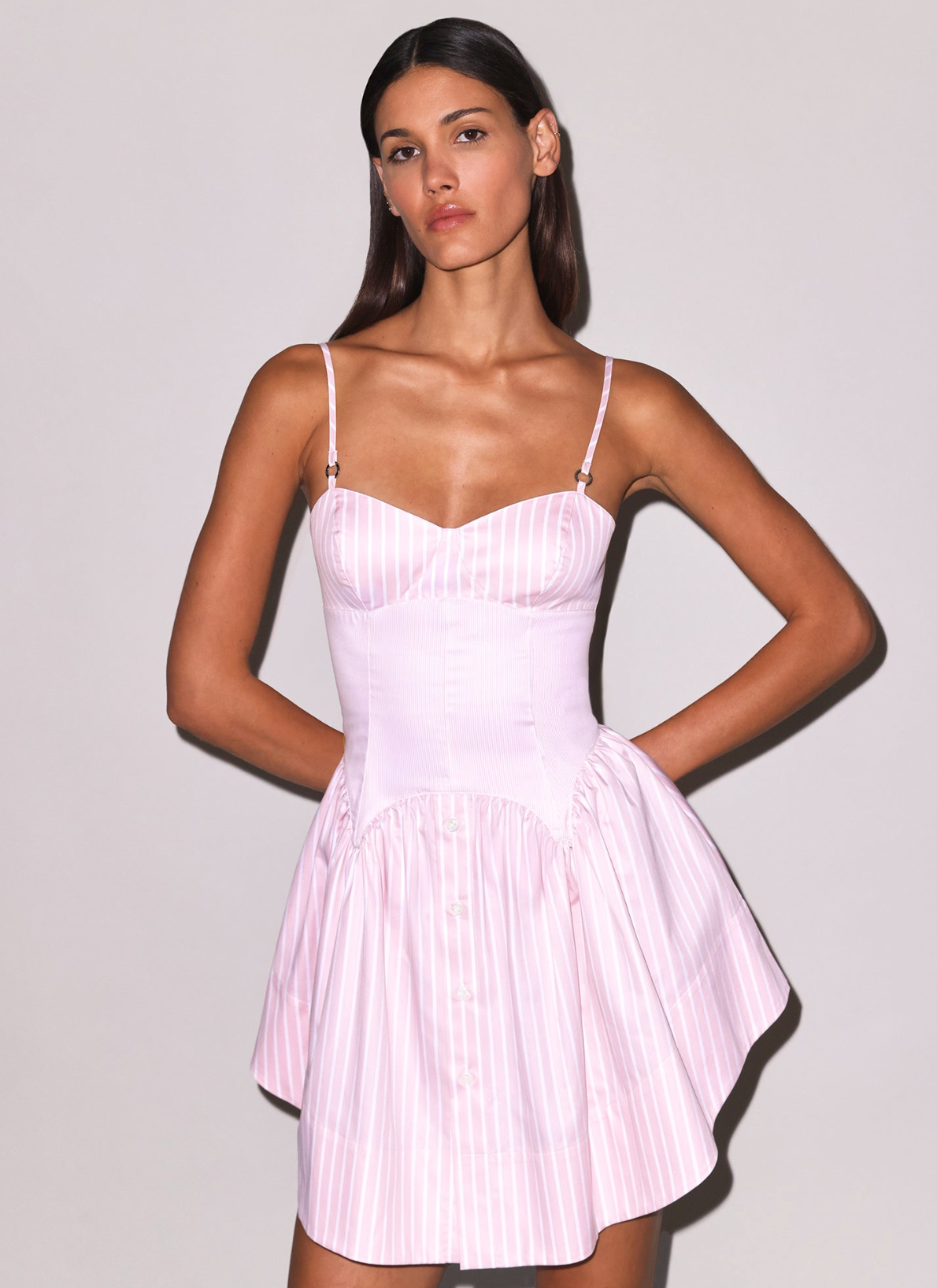 Short Button-up Garter Dress