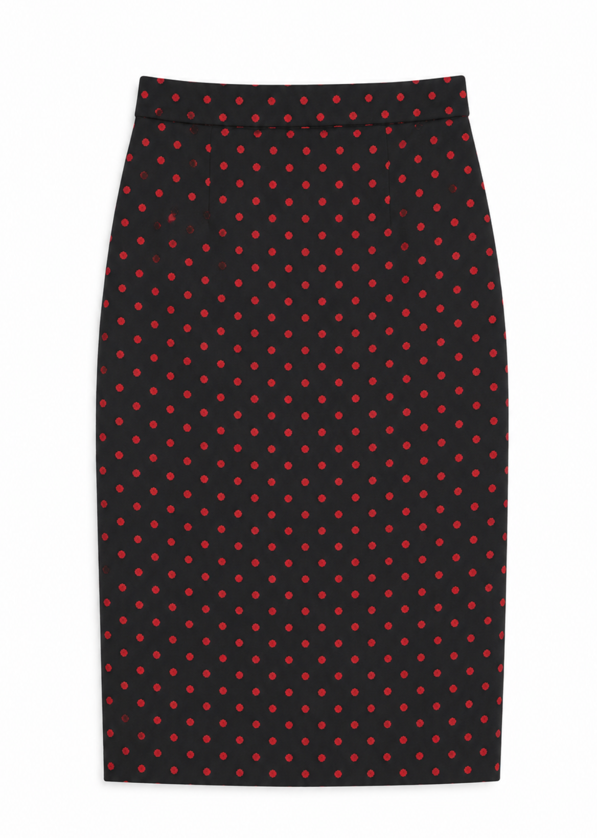 RVN NYC Oriane Polka Dot Pencil Skirt