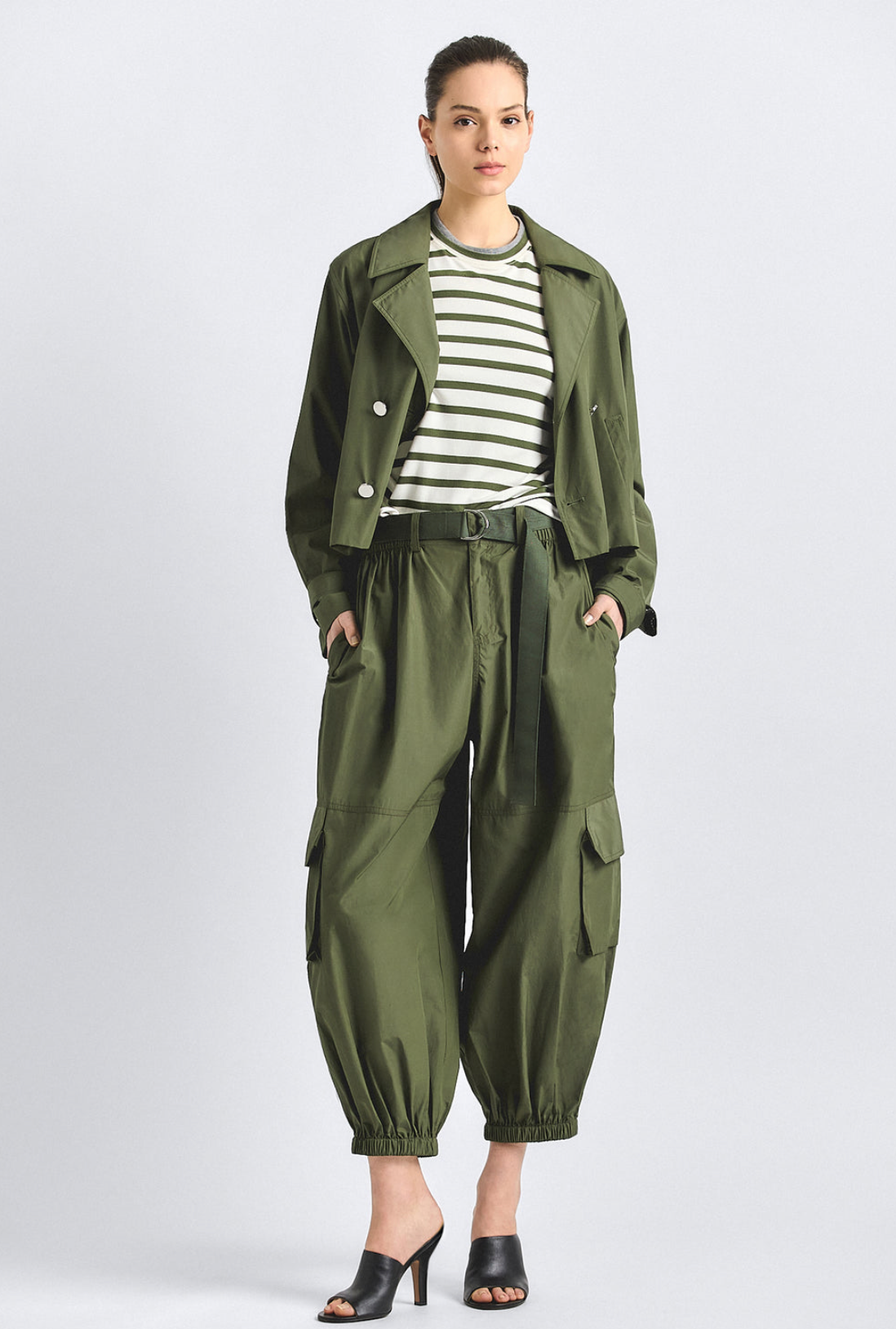 Tamsin Poplin Balloon Cargo Pant