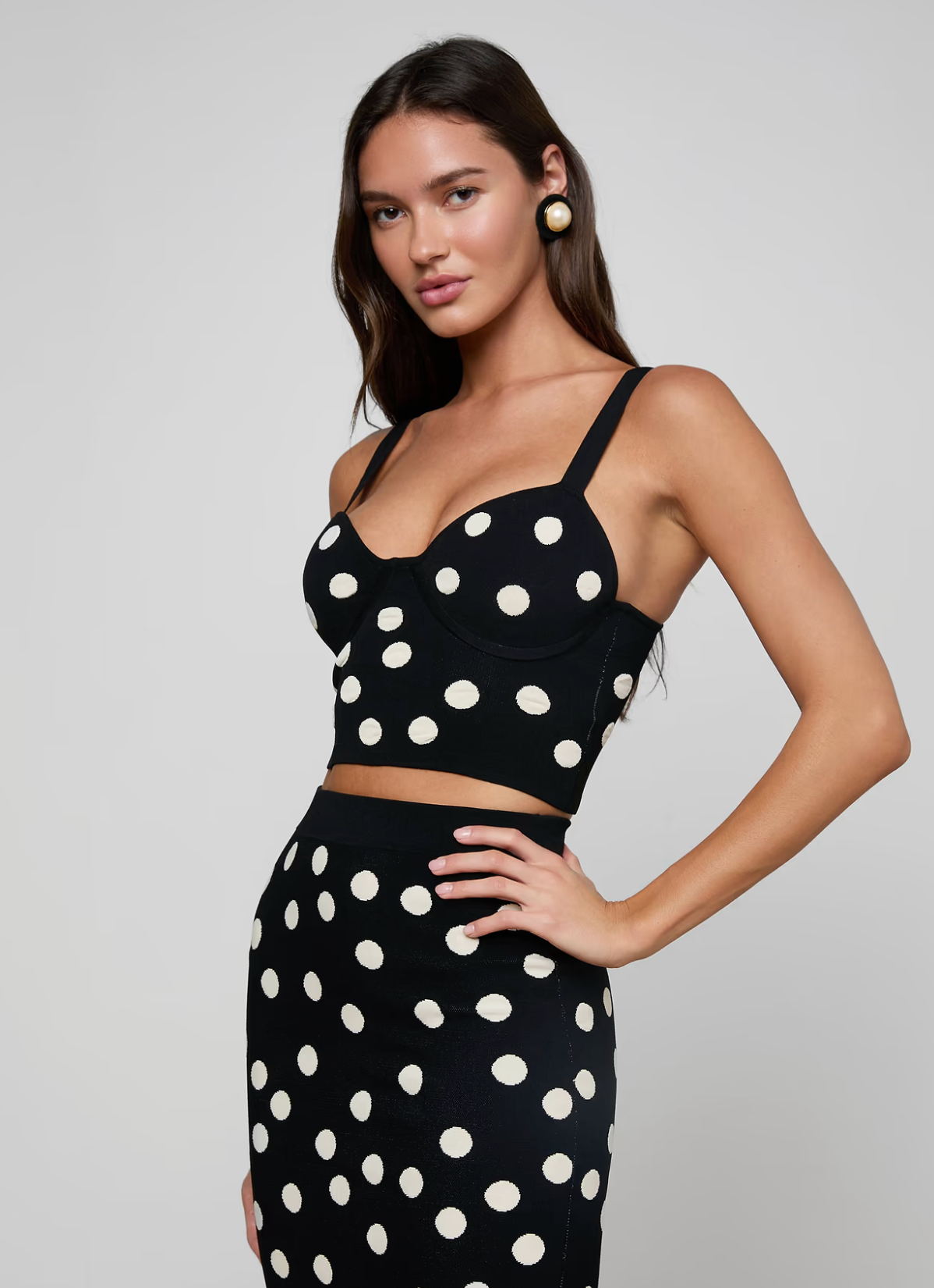 Tula Polka Dot Bra Knit Top