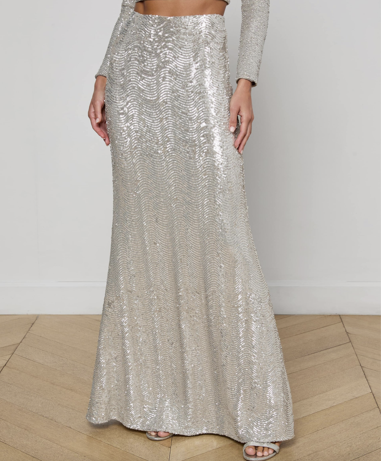 Sequin Zeta Long Skirt