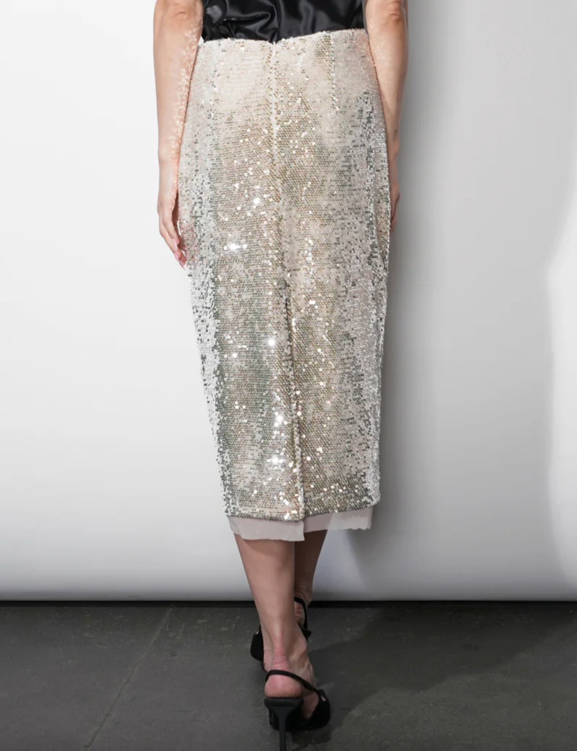 Gianna Velvet Sequin Midi Skirt