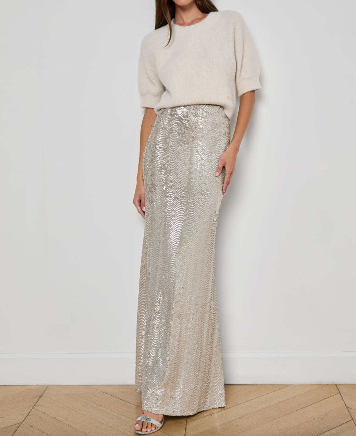 Sequin Zeta Long Skirt