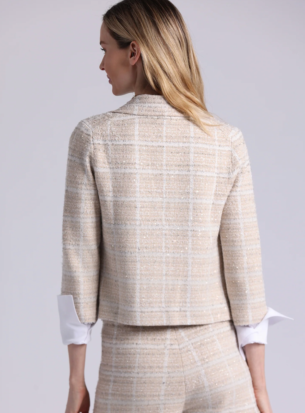Viscose Tweed Shrunken Blazer