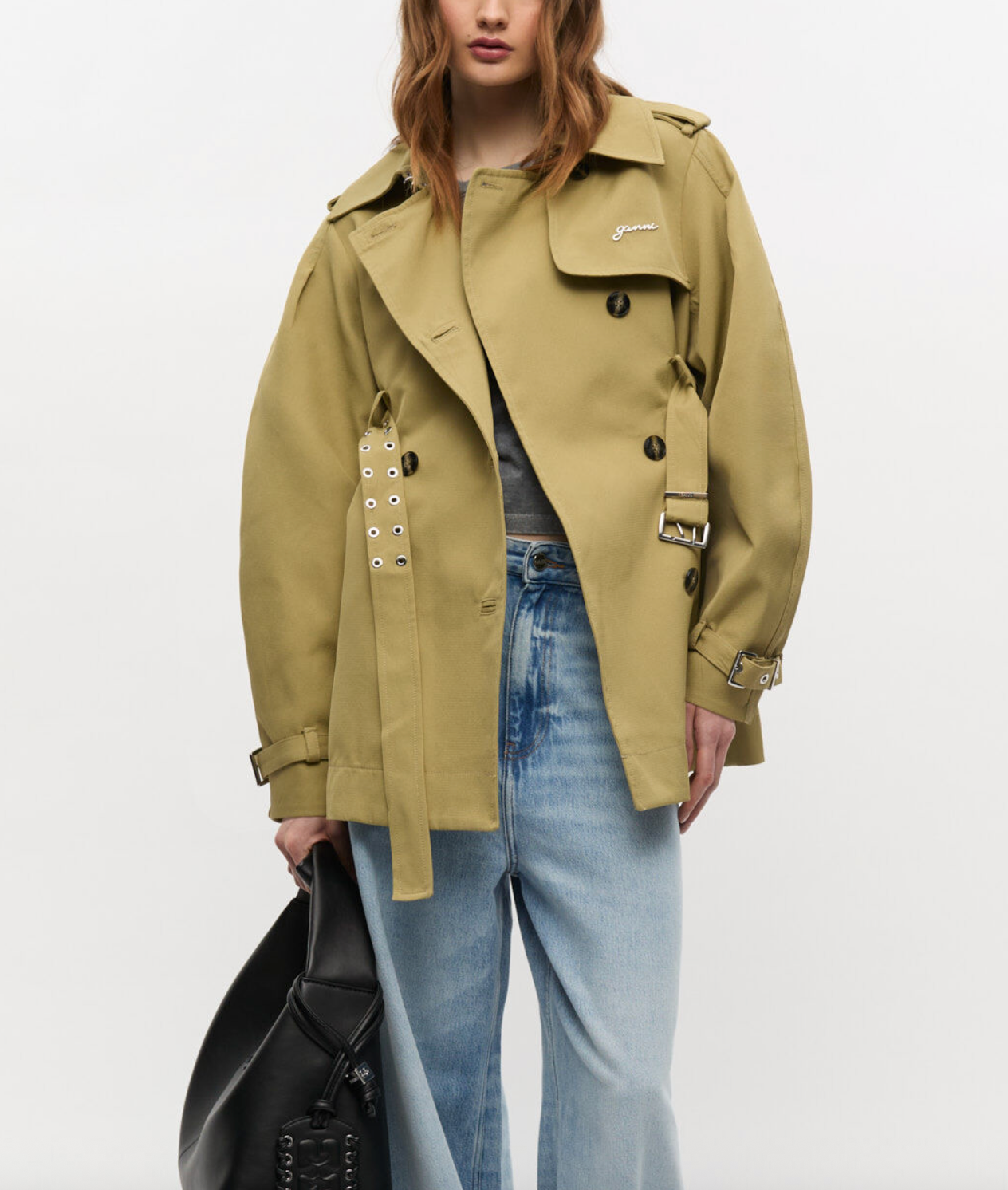 Heavy Twill Midi Trench Coat