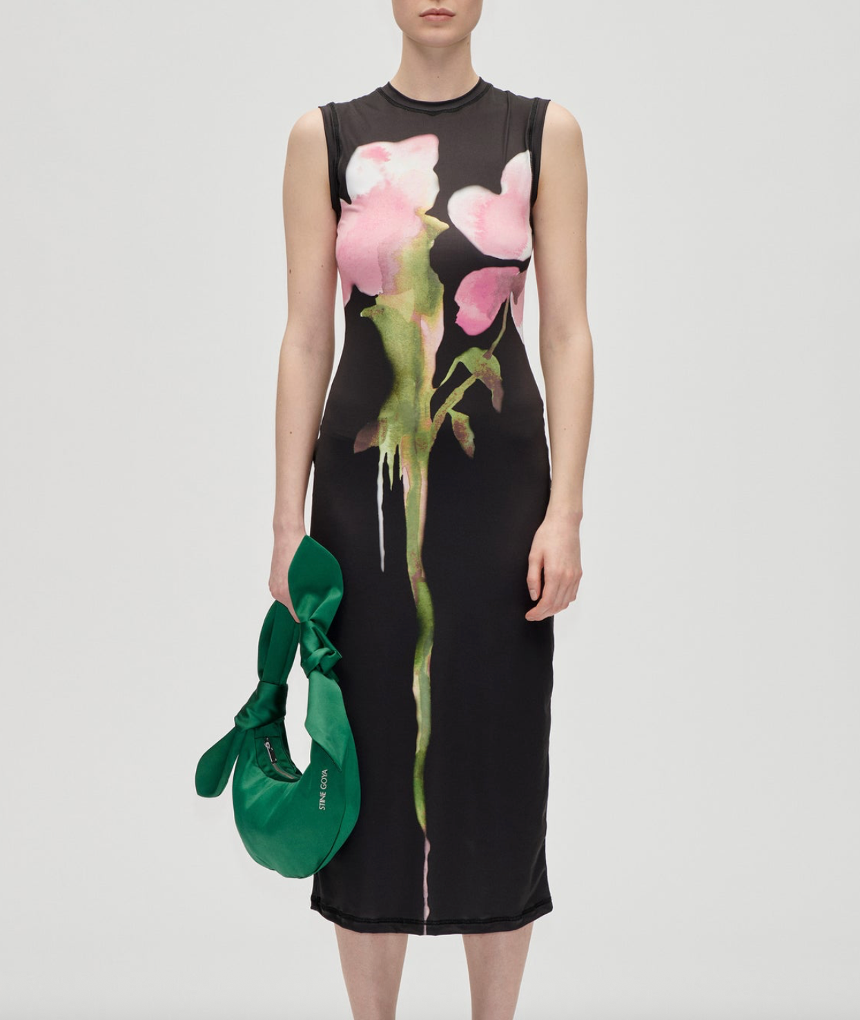 Elastic Tank Crewneck Dress