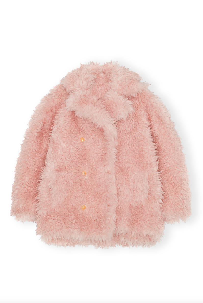 Long Pile Alternative Fur Midi Coat