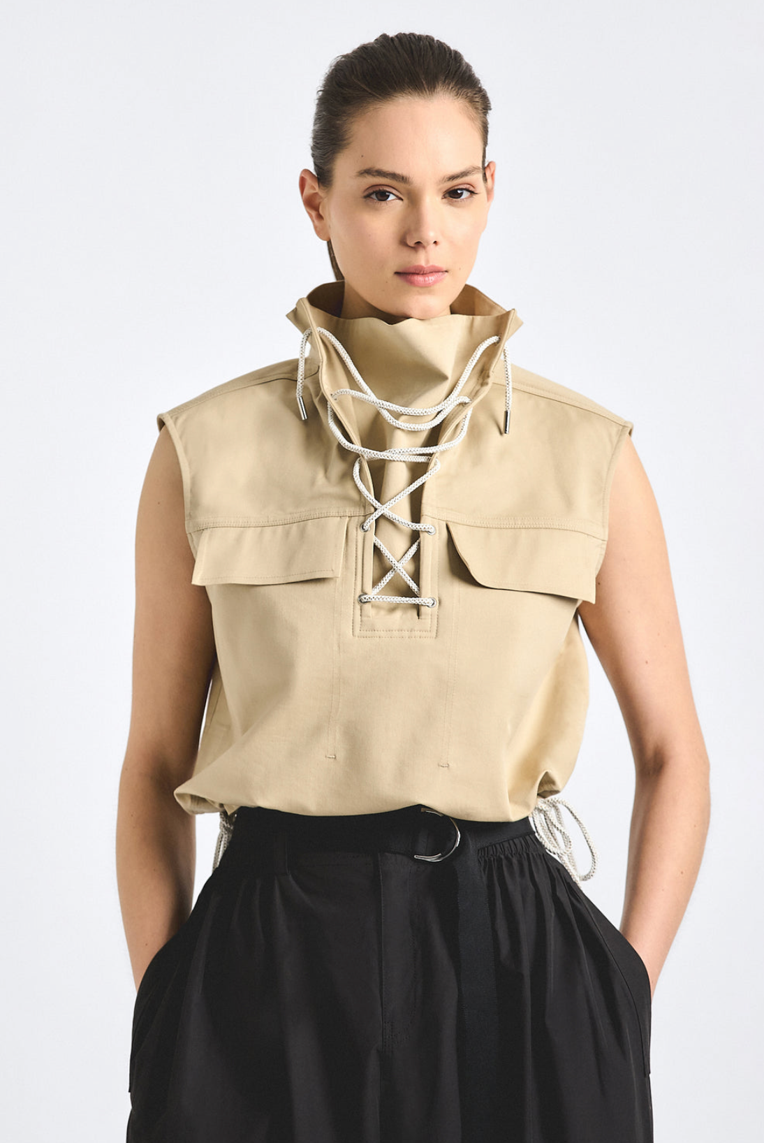 Solara Stretch Twill Sleeveless Anorak