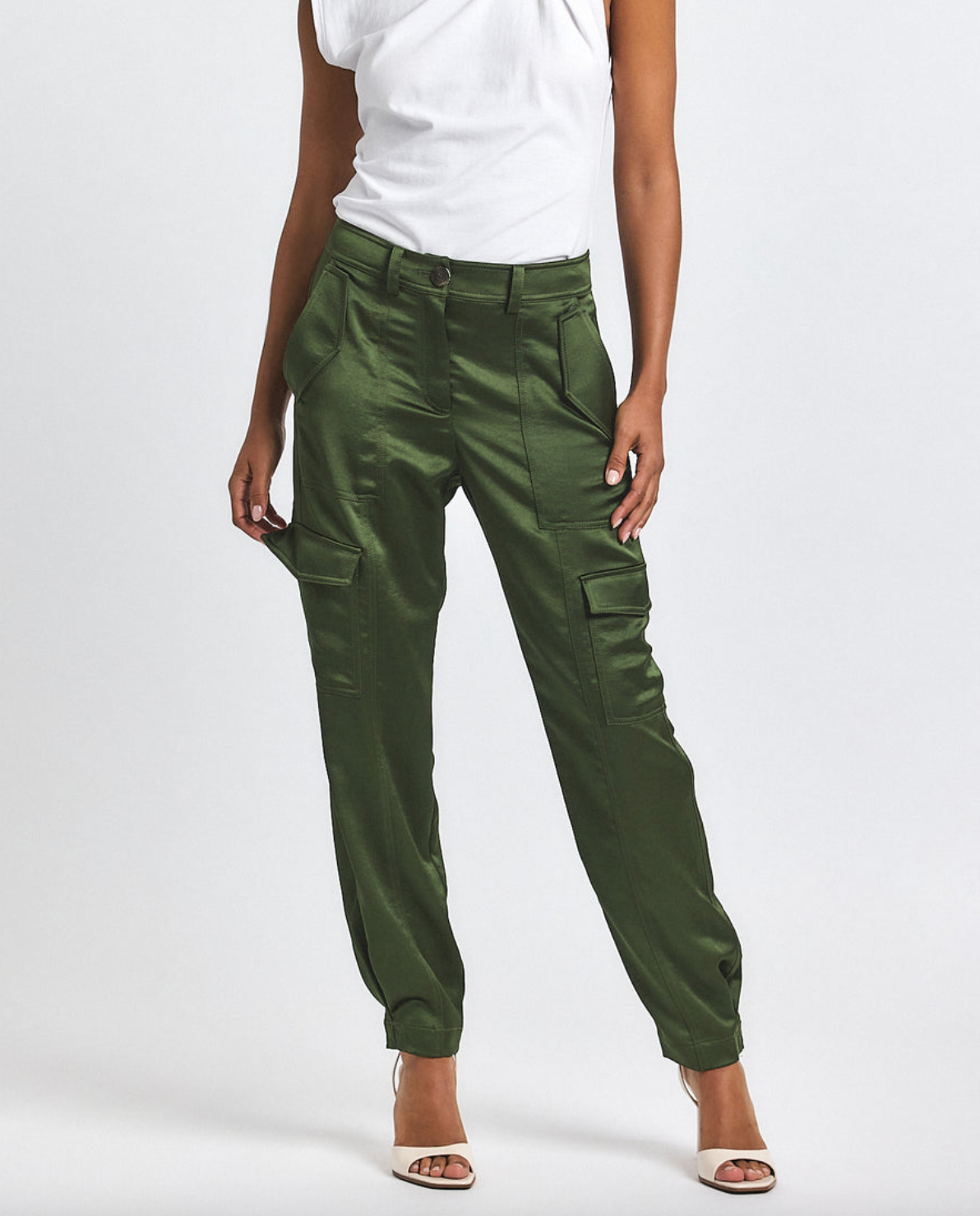 Elian Stretch Satin Twill Cargo Part