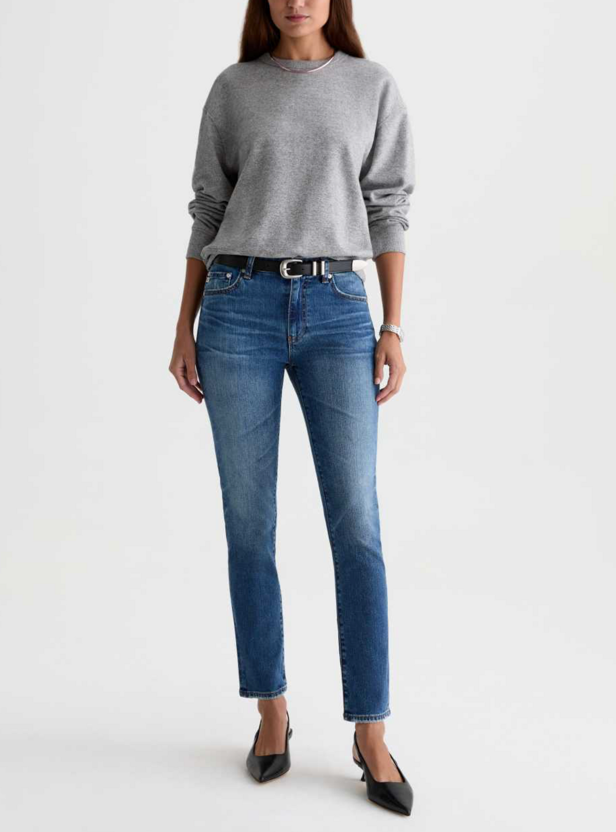 Mari Mid Rise Slim Straight