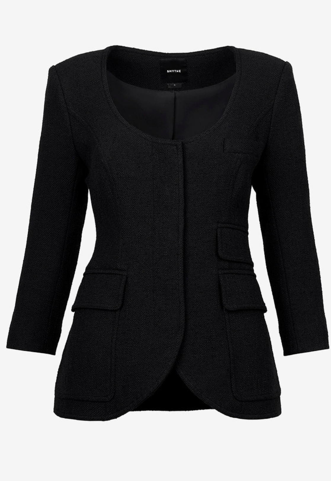 Crop Sleeve Portrait Neck Blazer