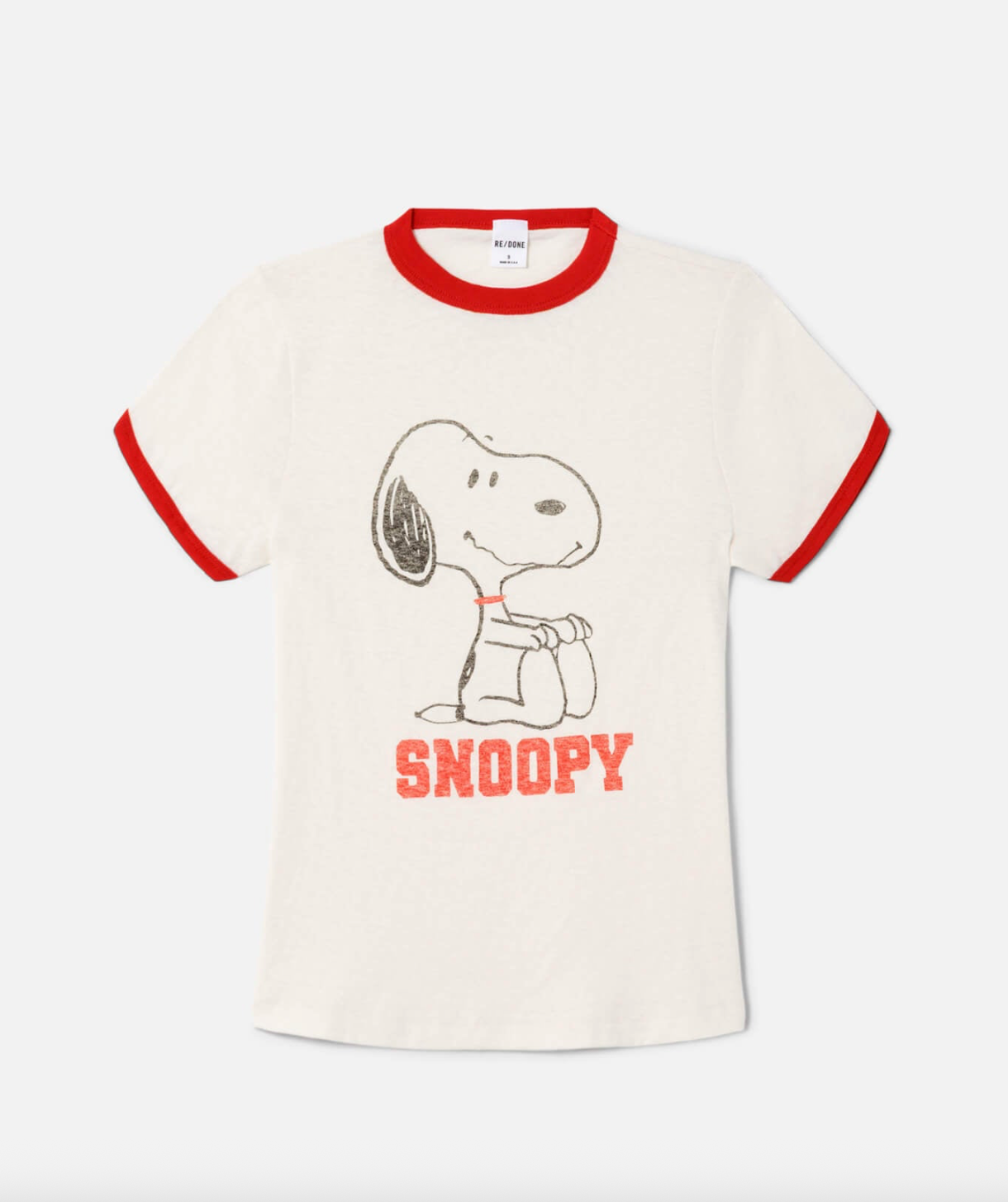 60s Slim Ringer Tee Snoopy