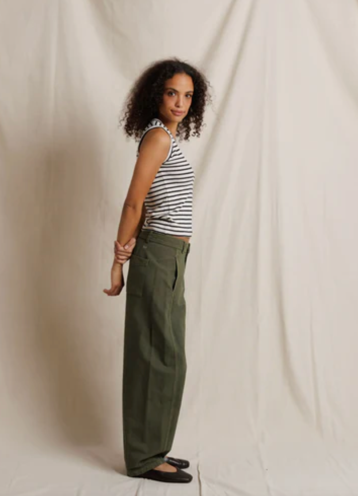 Tracy Striped U-Neck Tank