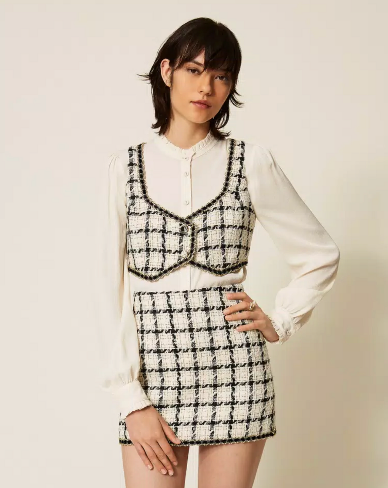 Cropped Boucle Vest
