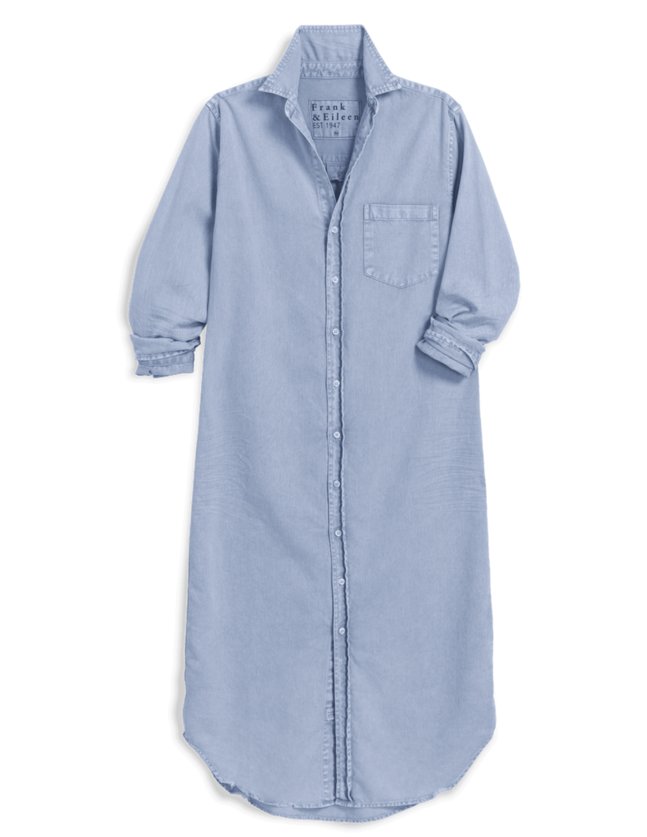 Cotton Chambray Maxi Shirtdress