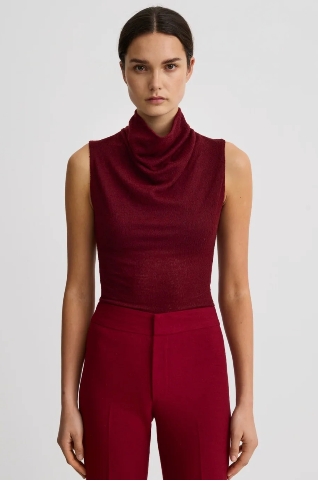 Cowl Neck Knit Shell