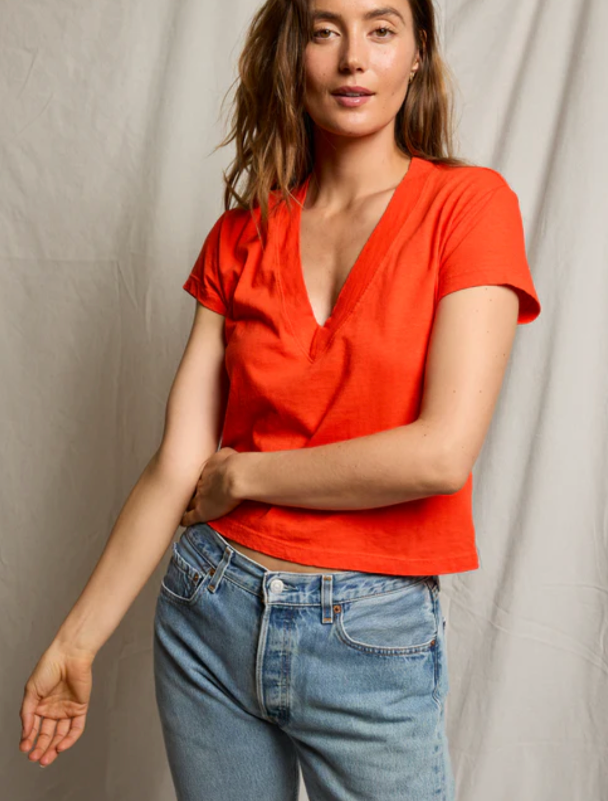 Alanis Recycled Cotton V-Neck