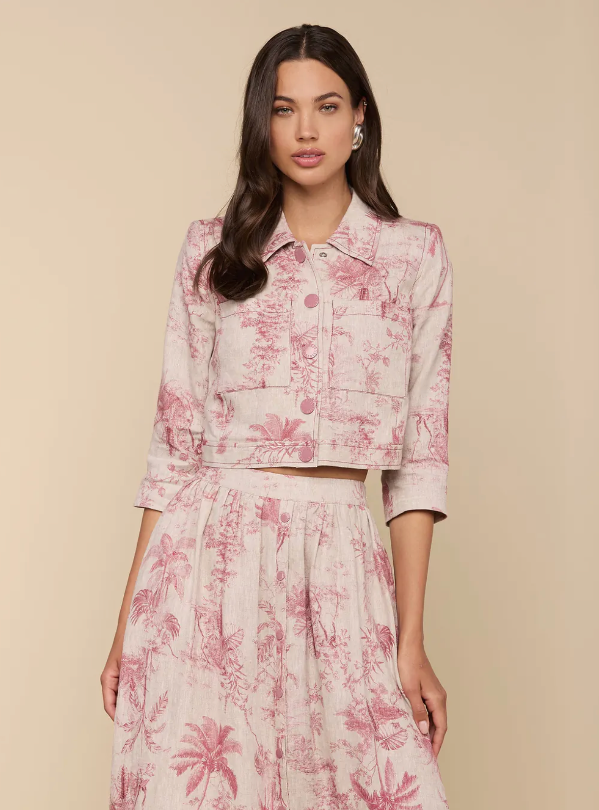 Eda 3/4 Sleeve Crop Jacket