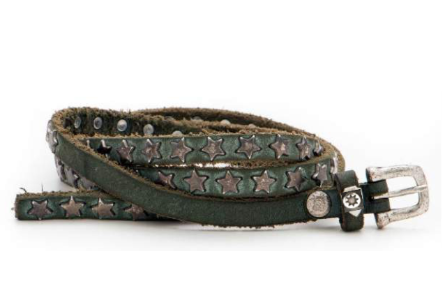 Skinny Belt with Star Studs - Garbarini Skinny Belt with Star Studs - Garbarini