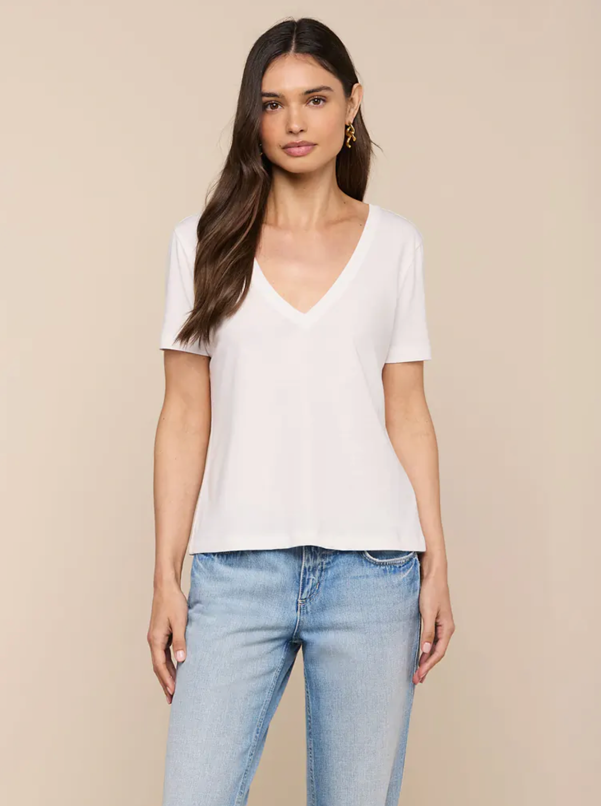 Brianna Short Sleeve V-Neck Relaxed Tee