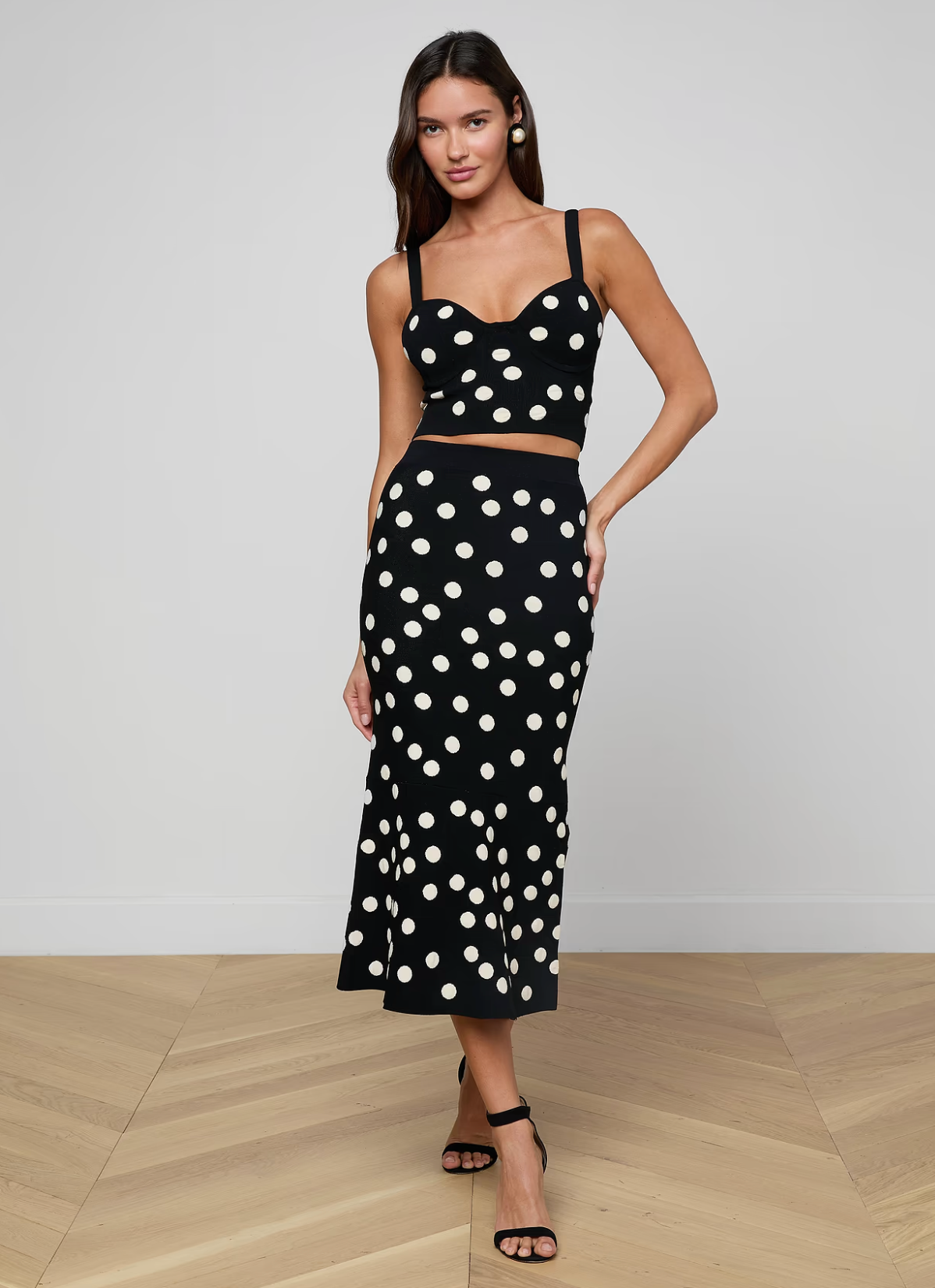 Mae Polka Dot Flare Skirt