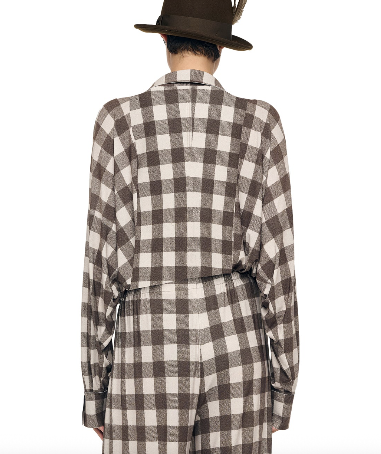 Shirt Bodysuit with Collar Stand