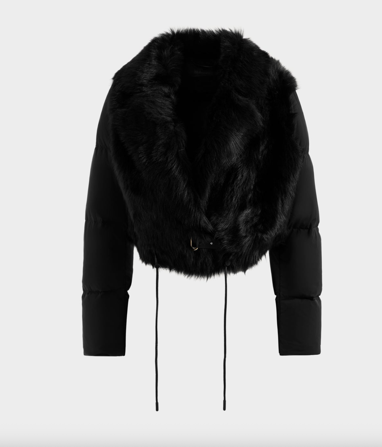 Lilah Cropped Fur Jacket with Nylon Back