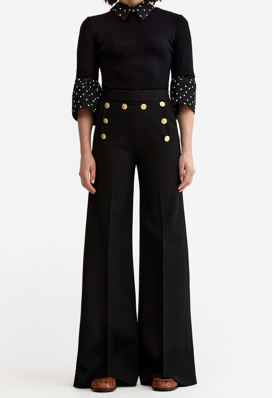 Nautical Wide Leg Pant
