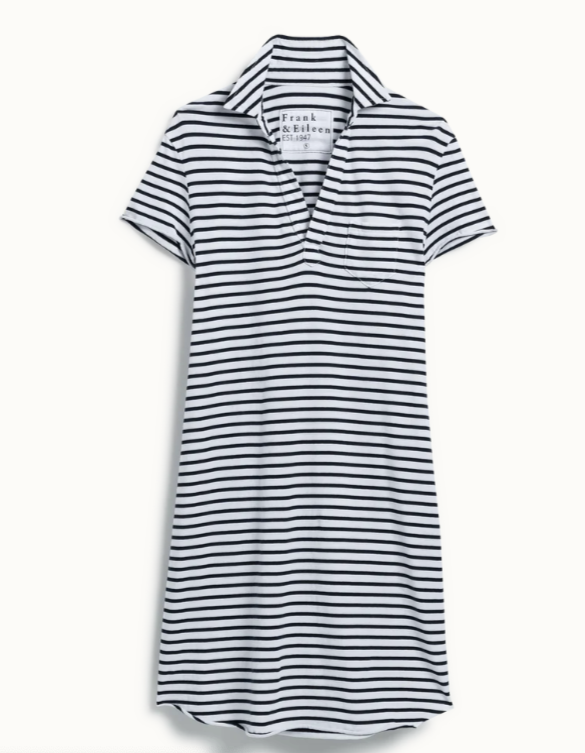 Frank & Eileen Women's Polo Dress, Lauren, Heritage Jersey, Size S, Blue Frank & Eileen Women's Polo Dress, Lauren, Heritage Jersey, Size S, Blue