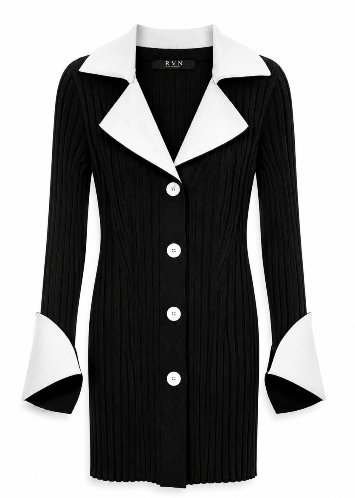 RVN NYC Victoria Colorblock Ribbed Jacket