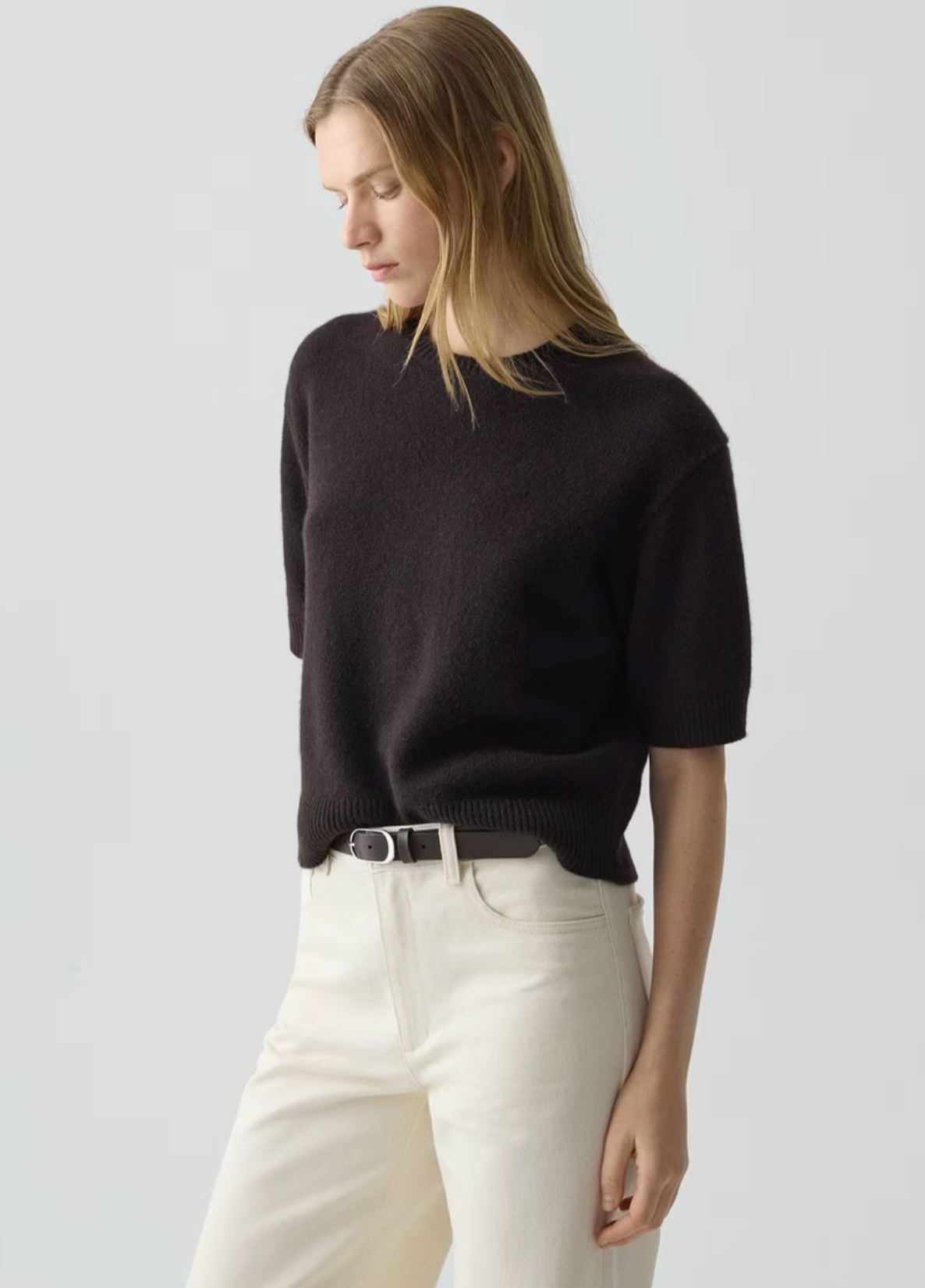 Crop Cashmere Tee