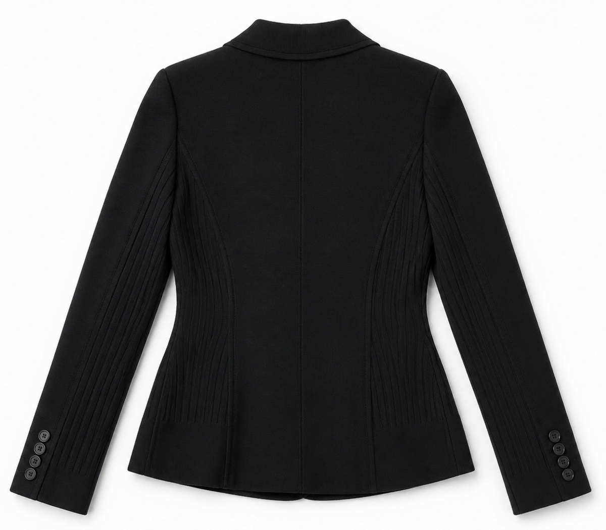 RVN NYC Dahlia 3 Button Fitted Jacket Black