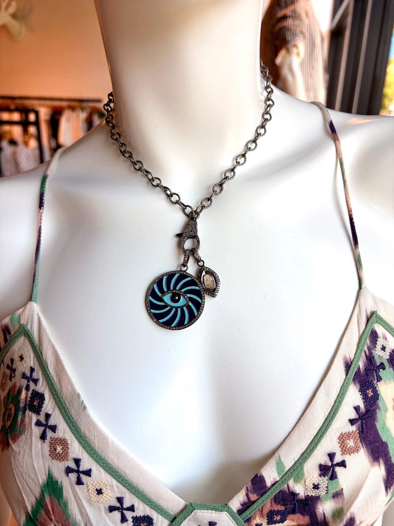 Enamel and DI Evil Eye W/Sliced DI on DI Lobster