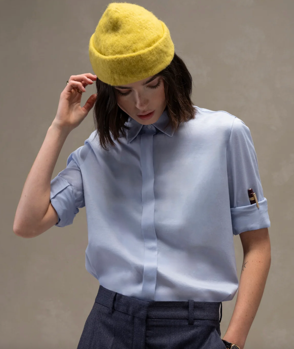 Jersey Button Down Shirt