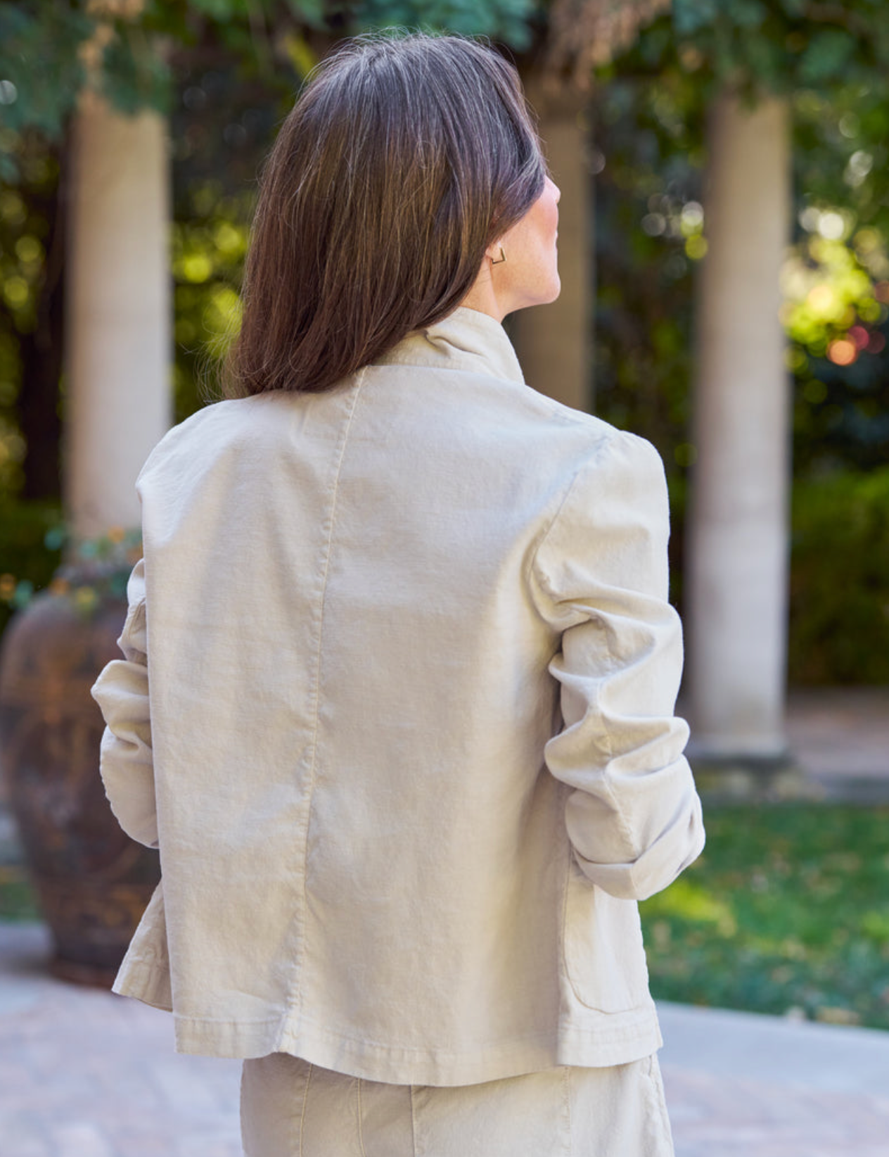 Mini English Peacoat in Linen